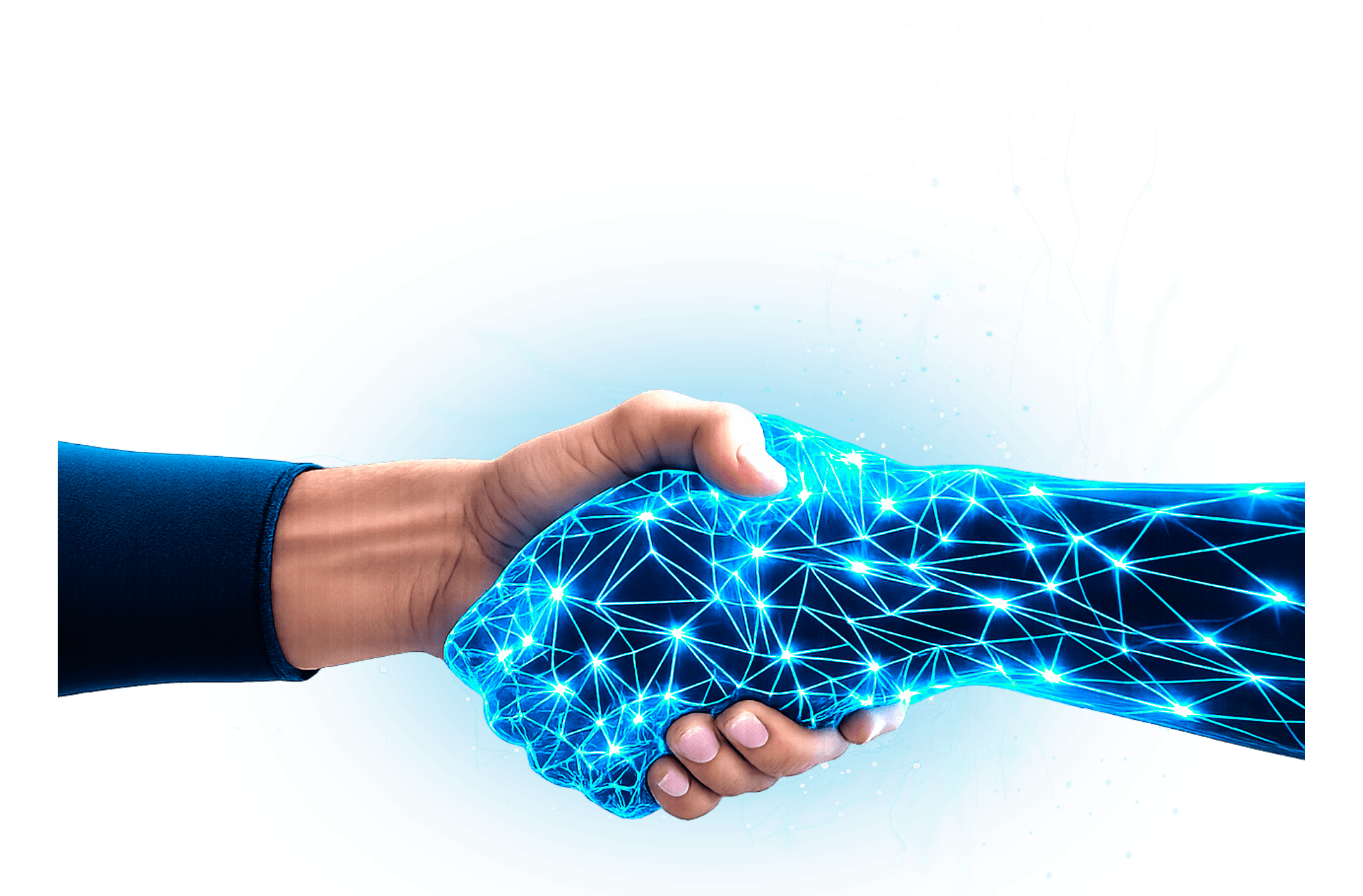 Mano humana y mano digital